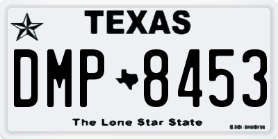 TX license plate DMP8453