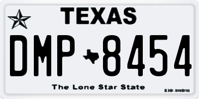 TX license plate DMP8454