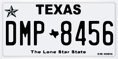 TX license plate DMP8456