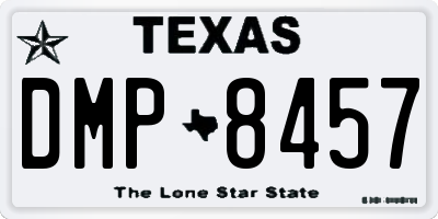 TX license plate DMP8457