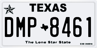 TX license plate DMP8461