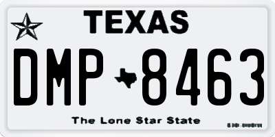 TX license plate DMP8463