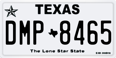 TX license plate DMP8465