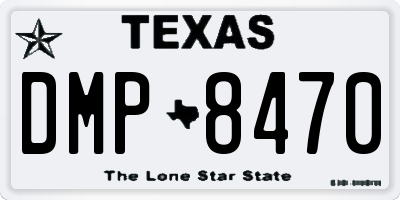 TX license plate DMP8470
