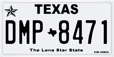 TX license plate DMP8471