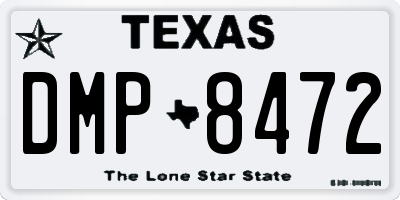 TX license plate DMP8472