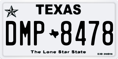 TX license plate DMP8478
