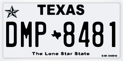 TX license plate DMP8481