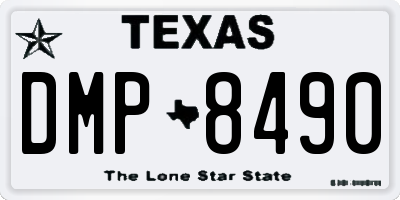 TX license plate DMP8490