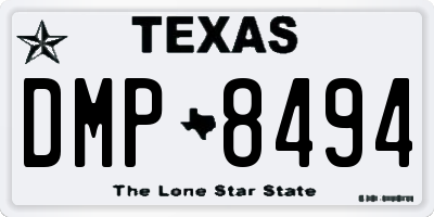TX license plate DMP8494