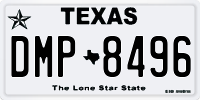 TX license plate DMP8496