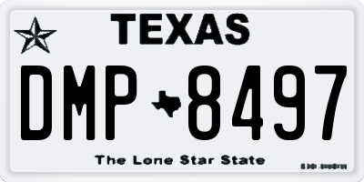 TX license plate DMP8497