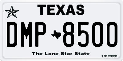 TX license plate DMP8500