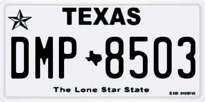 TX license plate DMP8503