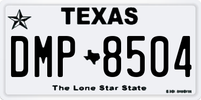 TX license plate DMP8504