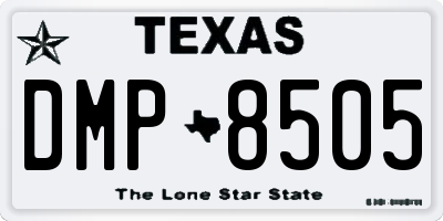 TX license plate DMP8505