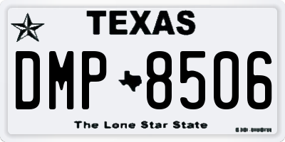 TX license plate DMP8506