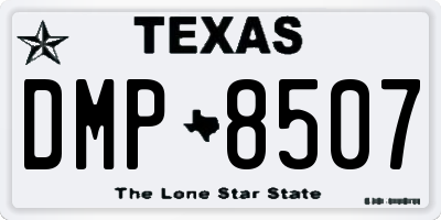 TX license plate DMP8507