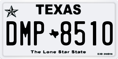 TX license plate DMP8510
