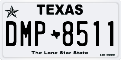 TX license plate DMP8511