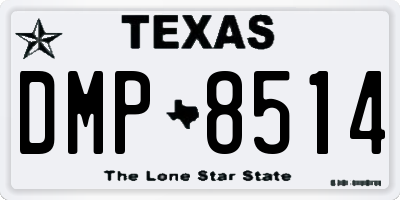 TX license plate DMP8514