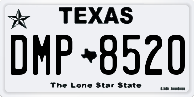 TX license plate DMP8520