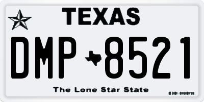 TX license plate DMP8521