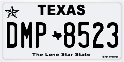 TX license plate DMP8523
