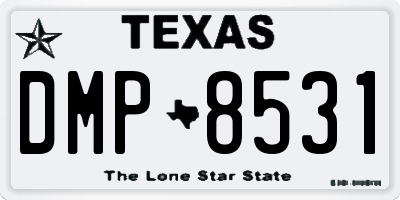 TX license plate DMP8531
