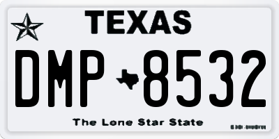 TX license plate DMP8532