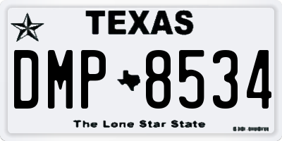 TX license plate DMP8534
