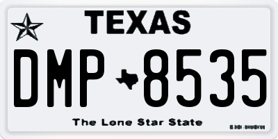 TX license plate DMP8535