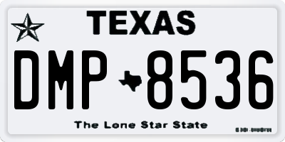 TX license plate DMP8536