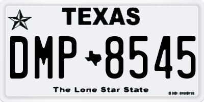 TX license plate DMP8545