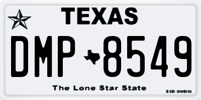 TX license plate DMP8549