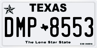 TX license plate DMP8553