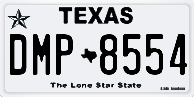 TX license plate DMP8554