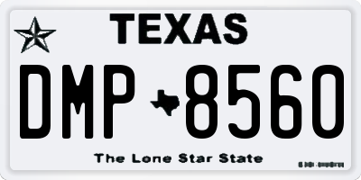 TX license plate DMP8560