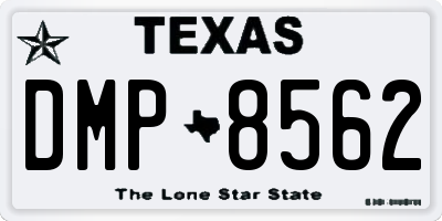 TX license plate DMP8562