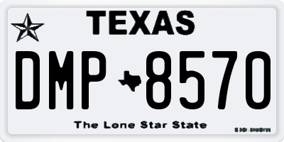 TX license plate DMP8570