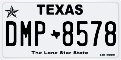 TX license plate DMP8578
