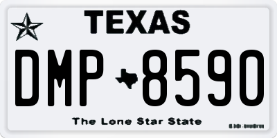 TX license plate DMP8590