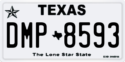 TX license plate DMP8593