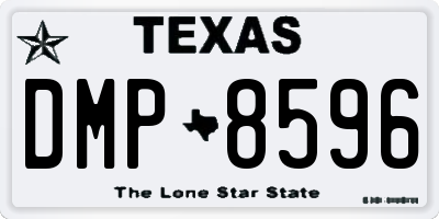 TX license plate DMP8596