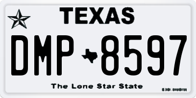 TX license plate DMP8597