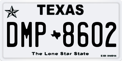 TX license plate DMP8602