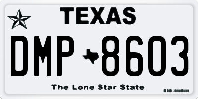 TX license plate DMP8603