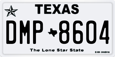 TX license plate DMP8604