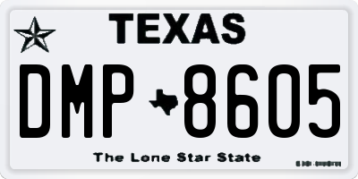TX license plate DMP8605