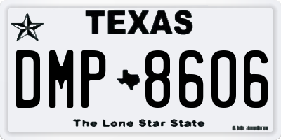TX license plate DMP8606